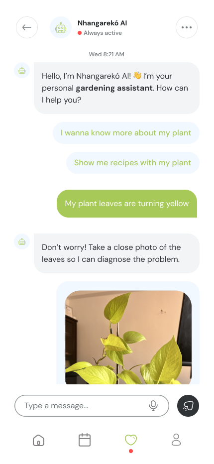 Interface de chat com IA